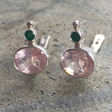 Rose Quartz Earrings - GENUINE Rose Quartz - Pink Earrings
