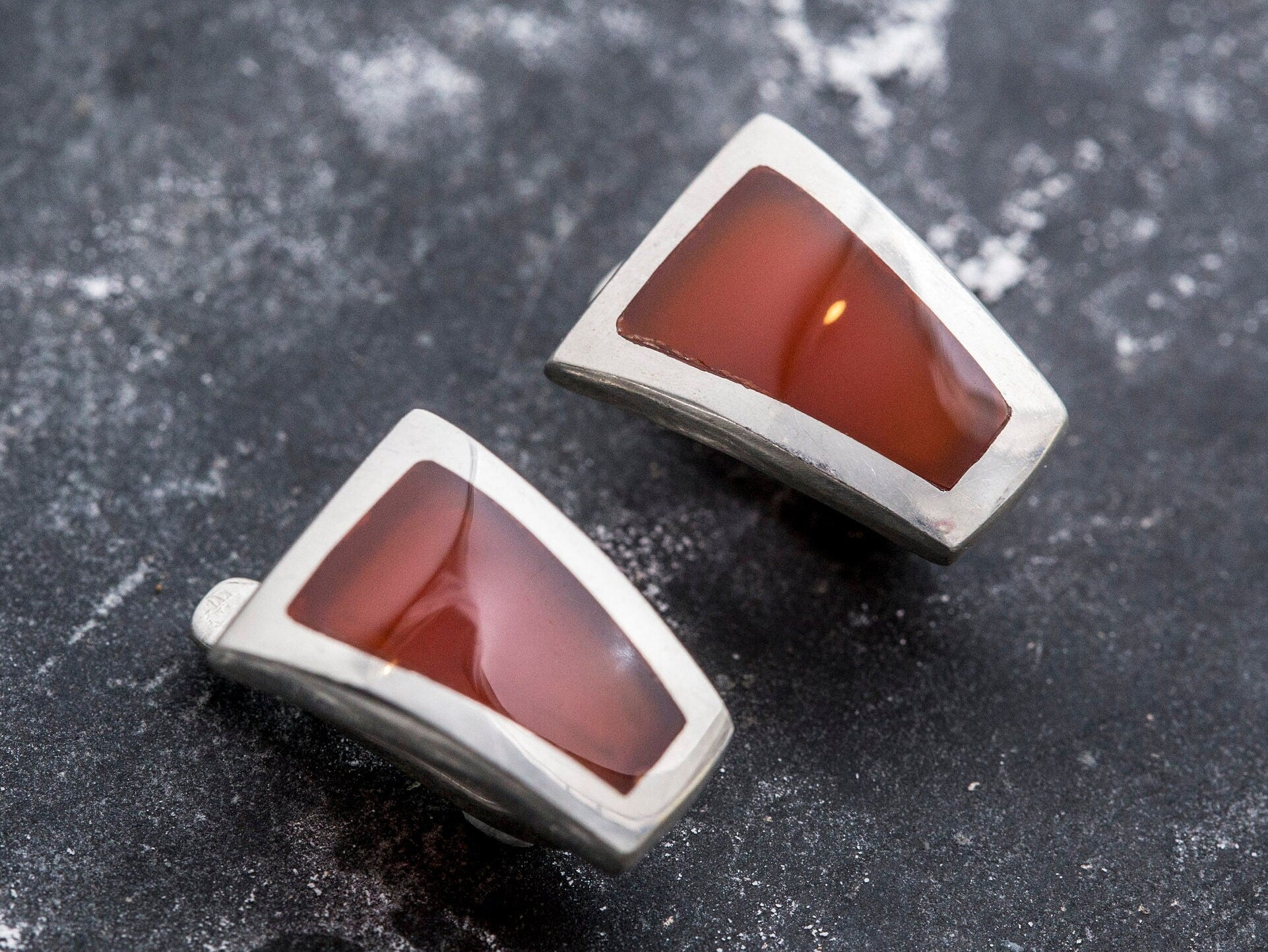 Carnelian Earrings, Natural Carnelian, Agate Earrings, Unique Earrings, August Birthstone Earrings, Red Earrings, Modern Earrings, Geometric