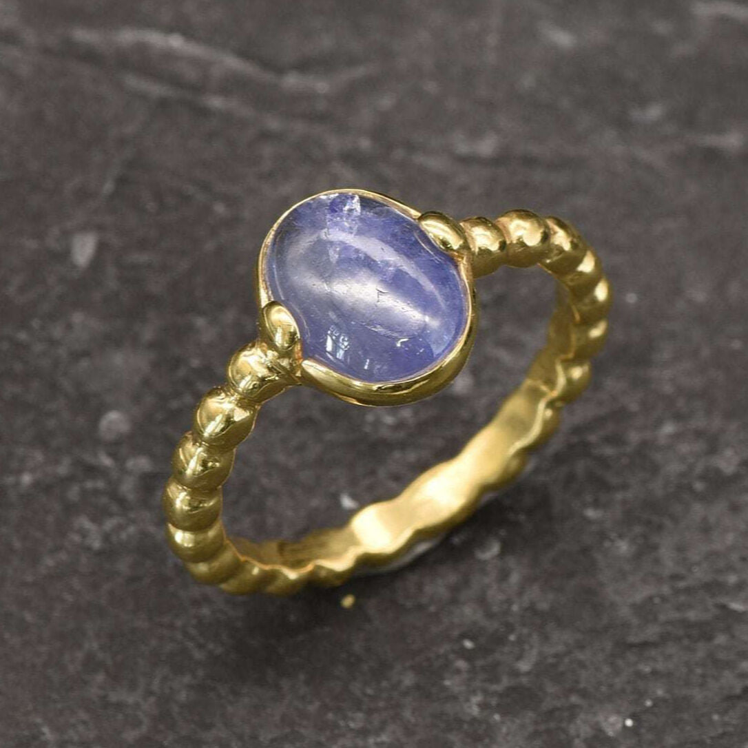 Tanzanite Ring, Natural Tanzanite, December Ring, Blue Dainty Ring, Blue Vintage Ring, Unique Stone Ring, Silver Ring, Blue Tanzanite Ring(1)
