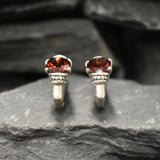 Drop Garnet Earrings - REAL Garnet Earrings - Red Vintage Earrings