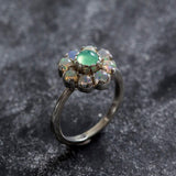 Elegant 925 Sterling Silver Opal Ring with stunning white opal, a beautiful gift for October birthdays and daily wear.