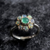 Opal Ring made in 925 Sterling Silver with White Opal in setting, October Birthstone gift idea, symbolizes creativity, emotional protection, and inner transformation, ideal for everyday wear and perfect for birthday gifting and special occasions.