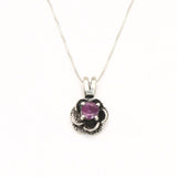 Natural Ruby Pendant made in 925 Sterling Silver with Round Natural Red Ruby in Prong setting, July Birthstone gift idea, symbolizes nobility, purity, and passion, ideal for everyday wear and perfect for birthday gifting and special occasions.