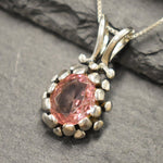Morganite Pendant, Vintage Pendant, Created Morganite, Artistic Pendant, Nature Necklace, Morganite Necklace, Handmade Necklace,Unique Charm