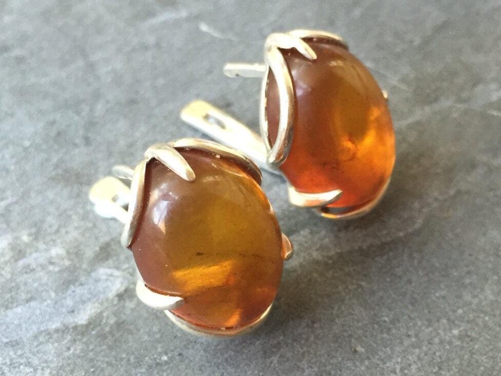 Antique on sale amber earrings