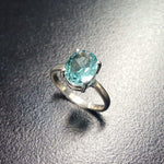 Blue Diamond Ring, Aquamarine Ring, Created Aquamarine, Promise Ring, Vintage Rings, Blue Aqua Ring, Blue Promise Ring, Solid Silver Ring