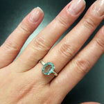 Blue Diamond Ring, Aquamarine Ring, Created Aquamarine, Promise Ring, Vintage Rings, Blue Aqua Ring, Blue Promise Ring, Solid Silver Ring