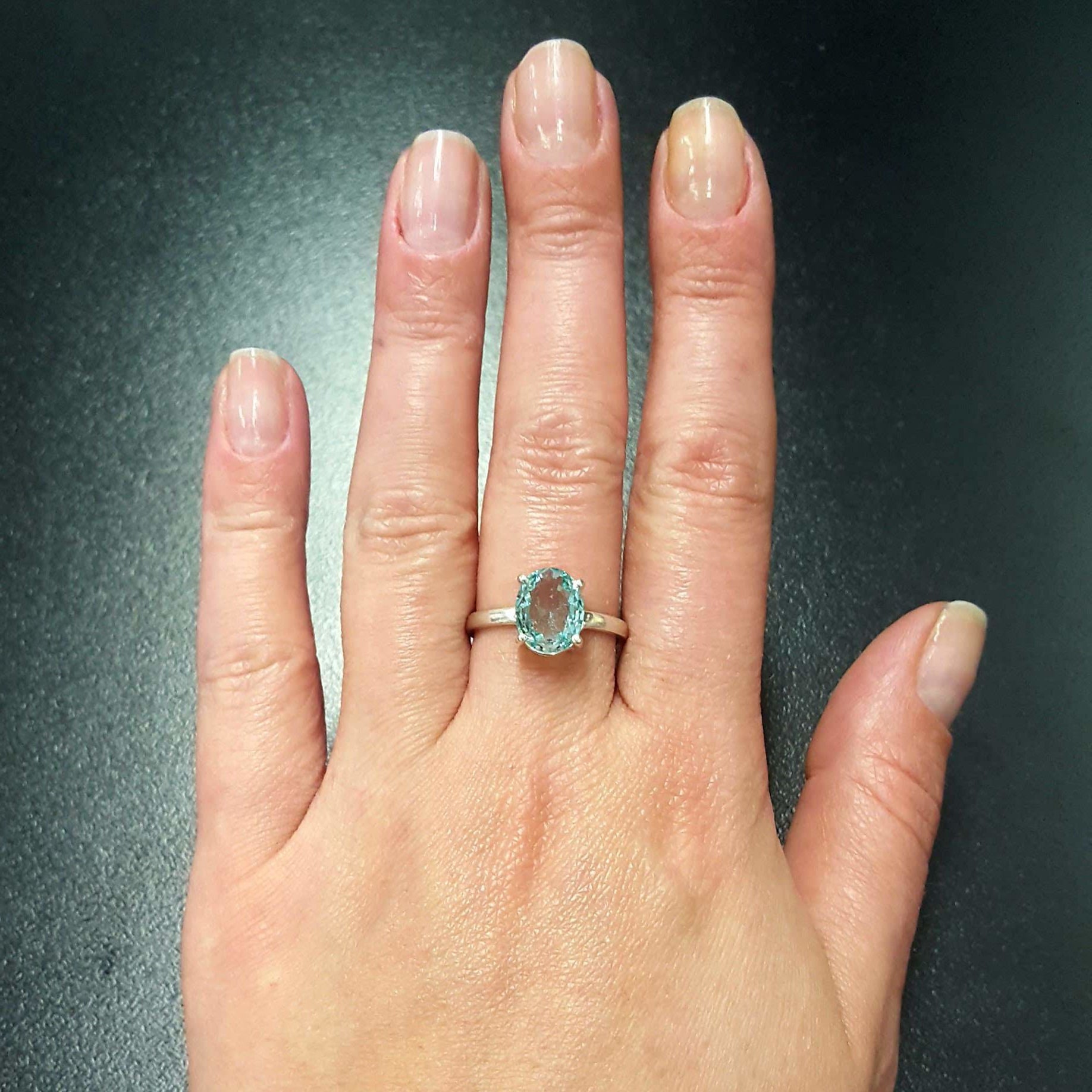 Vintage Aquamarine Ring, Natural Aquamarine, Blue selling Aquamarine Ring, Engagement Ring, Wedding Ring, 925 Stearling Silver Ring, Everyday Ring,