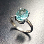 Blue Diamond Ring, Aquamarine Ring, Created Aquamarine, Promise Ring, Vintage Rings, Blue Aqua Ring, Blue Promise Ring, Solid Silver Ring