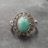 Victorian Style Ring, Natural Emerald Ring, Emerald Ring, May Birthstone, Oval Silver Ring, Green Vintage Ring, May Ring, Solid Silver Ring