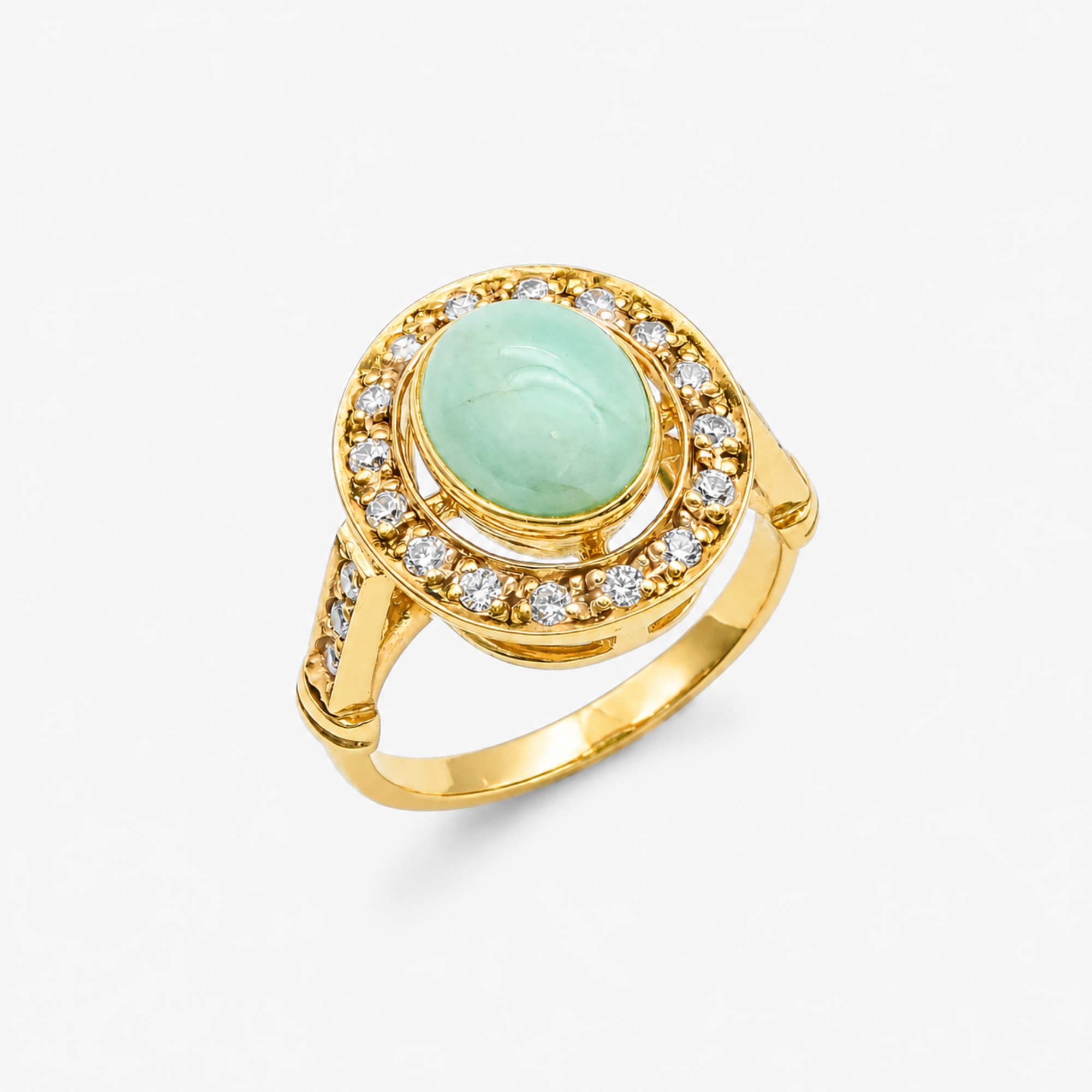 Natural Emerald Ring made in 18k Gold Vermeil with Oval Natural Green Emerald in Bezel setting, May Birthstone gift idea, symbolizes growth, harmony, and deep emotional healing, ideal for everyday wear and perfect for birthday gifting and special occasions.
