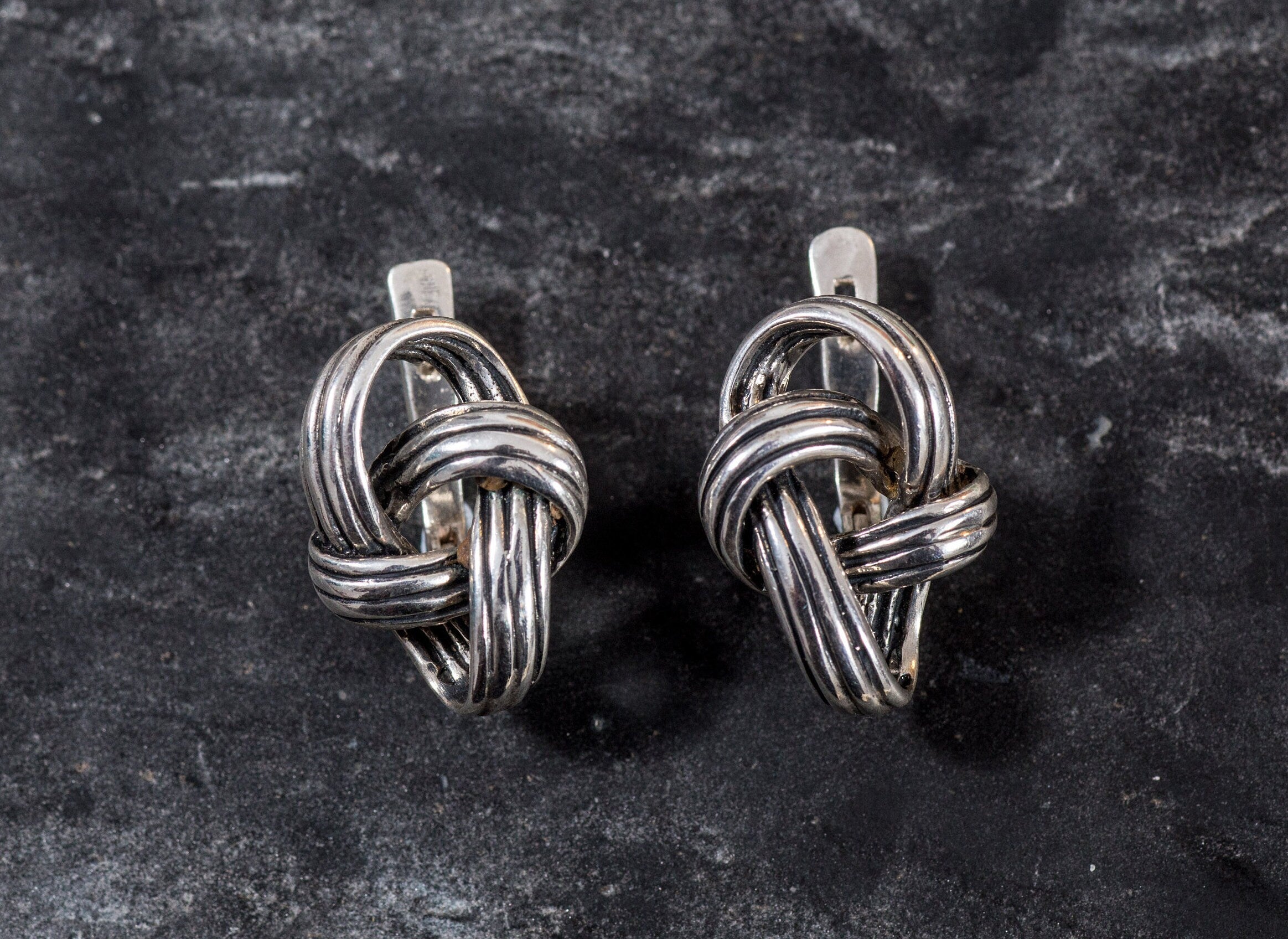 Knot Earrings, Silver Knot Earrings, Statement Silver Earrings, Designed Earrings, Unique Silver Earrings, Unique Silver Studs, Silver Suds