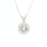 Gold Topaz Pendant - Blue Topaz Necklace - Sky Blue Necklace