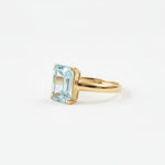 Gorgeous 18k Gold Vermeil Ring featuring Natural Sky Blue Topaz, a meaningful December Birthstone gift for special occasions.
