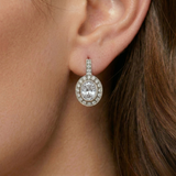 Vintage Diamond Earrings - Sparkly Bridal Earrings - Vintage Drop Earrings