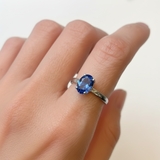 An elegant blue Iolite gemstone ring in Solid 925 Sterling Silver, ideal for gifting, and daily wear