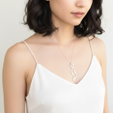 Elegant 925 Sterling Silver Cat Necklace - Large Cat Pendant for cat lovers, perfect for daily wear and special occasions.