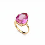 Stunning 18k Gold Vermeil Ring adorned with Created Pink Alexandrite, ideal for daily wear and meaningful gifting moments.