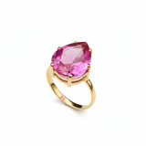 Stunning 18k Gold Vermeil Ring adorned with Created Pink Alexandrite, ideal for daily wear and meaningful gifting moments.