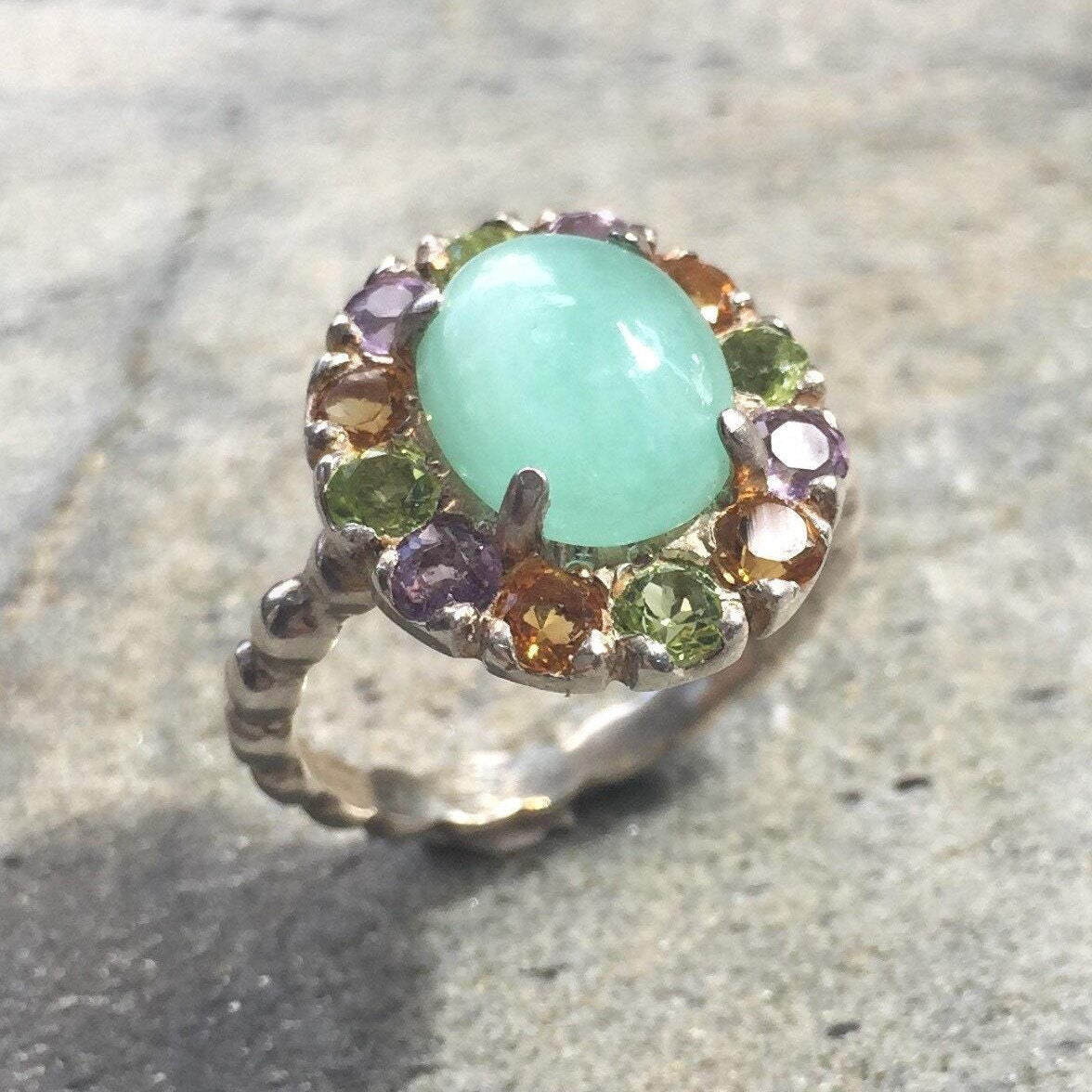 Natural Emerald Ring made in 925 Sterling Silver with Oval Natural Green Emerald in Halo setting, May Birthstone gift idea, symbolizes growth, harmony, and deep emotional healing, ideal for everyday wear and perfect for birthday gifting and special occasions.