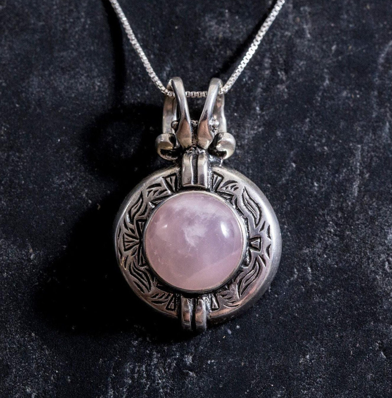 Rose Quartz Pendant, Natural Rose Quartz, Quartz Pendant, January Birthstone, Unique Pendant, Pink Pendant, Silver Pendant, Rose Quartz