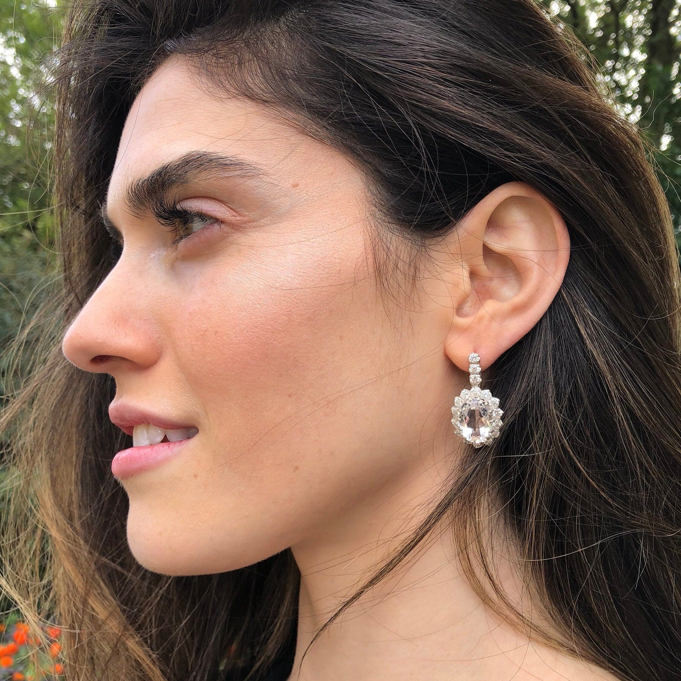 Rose Quartz Earrings, Natural Emerald Earrings, Emerald Earrings, Victorian Earrings, January Birthstone, Silver Earrings, Rose Quartz