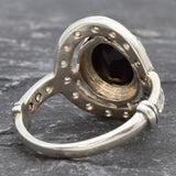 Vintage Onyx Ring - Black Oval Ring - Onyx Cocktail Ring