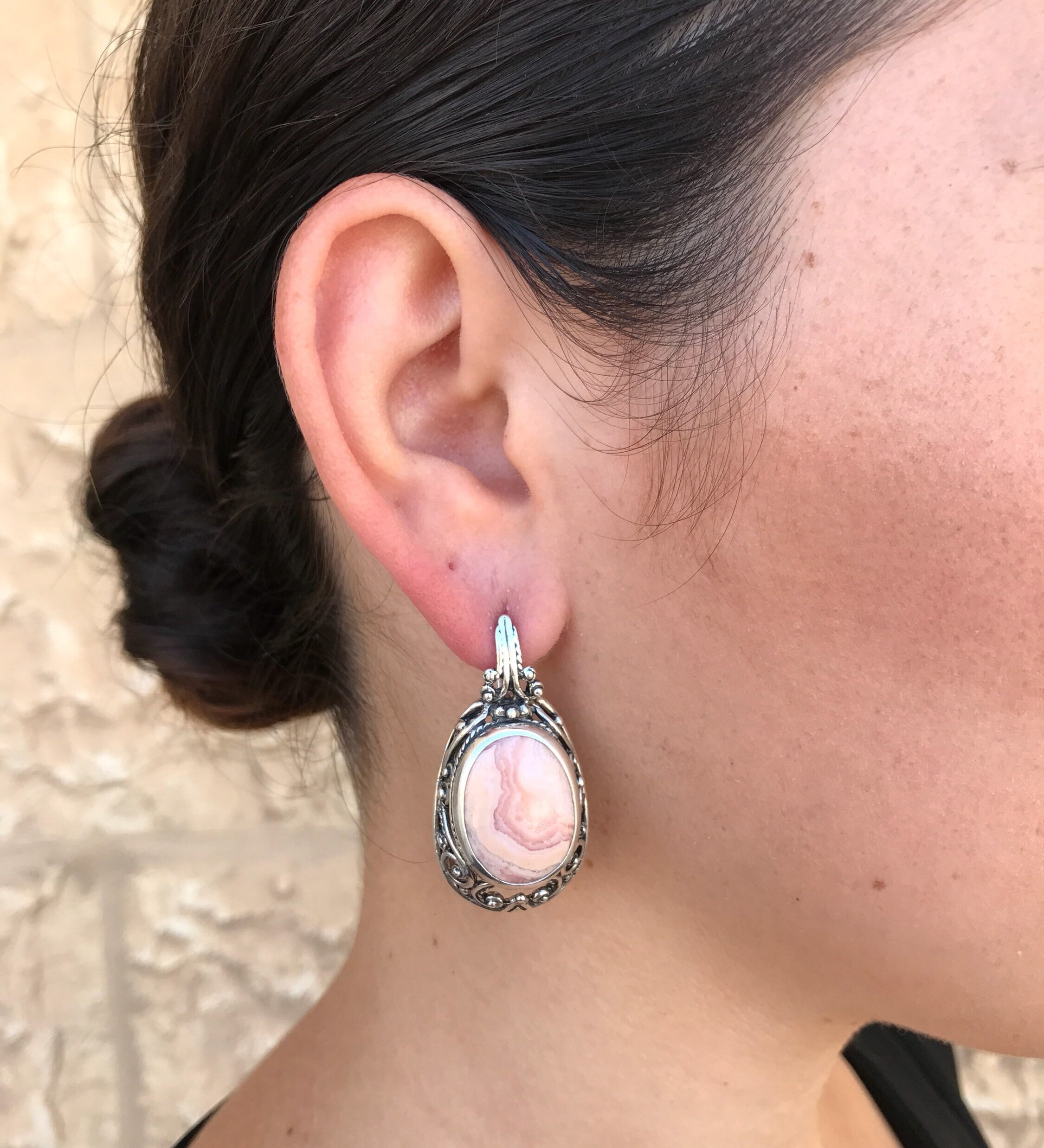 Statement Earrings, Natural Kyanite, Antique Earrings, Kyanite Earrings, Vintage Earrings, Long Blue Earrings, 925 Silver Earrings, Kyanite