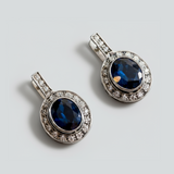Elegant 925 Sterling Silver Sapphire Earrings featuring a Heart Blue Sapphire, perfect for everyday elegance and special celebrations.