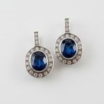 Beautiful Heart Blue Sapphire Earrings in 925 Sterling Silver, perfect for expressing love and sincerity on special occasions.