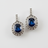 Beautiful Heart Blue Sapphire Earrings in 925 Sterling Silver, perfect for expressing love and sincerity on special occasions.