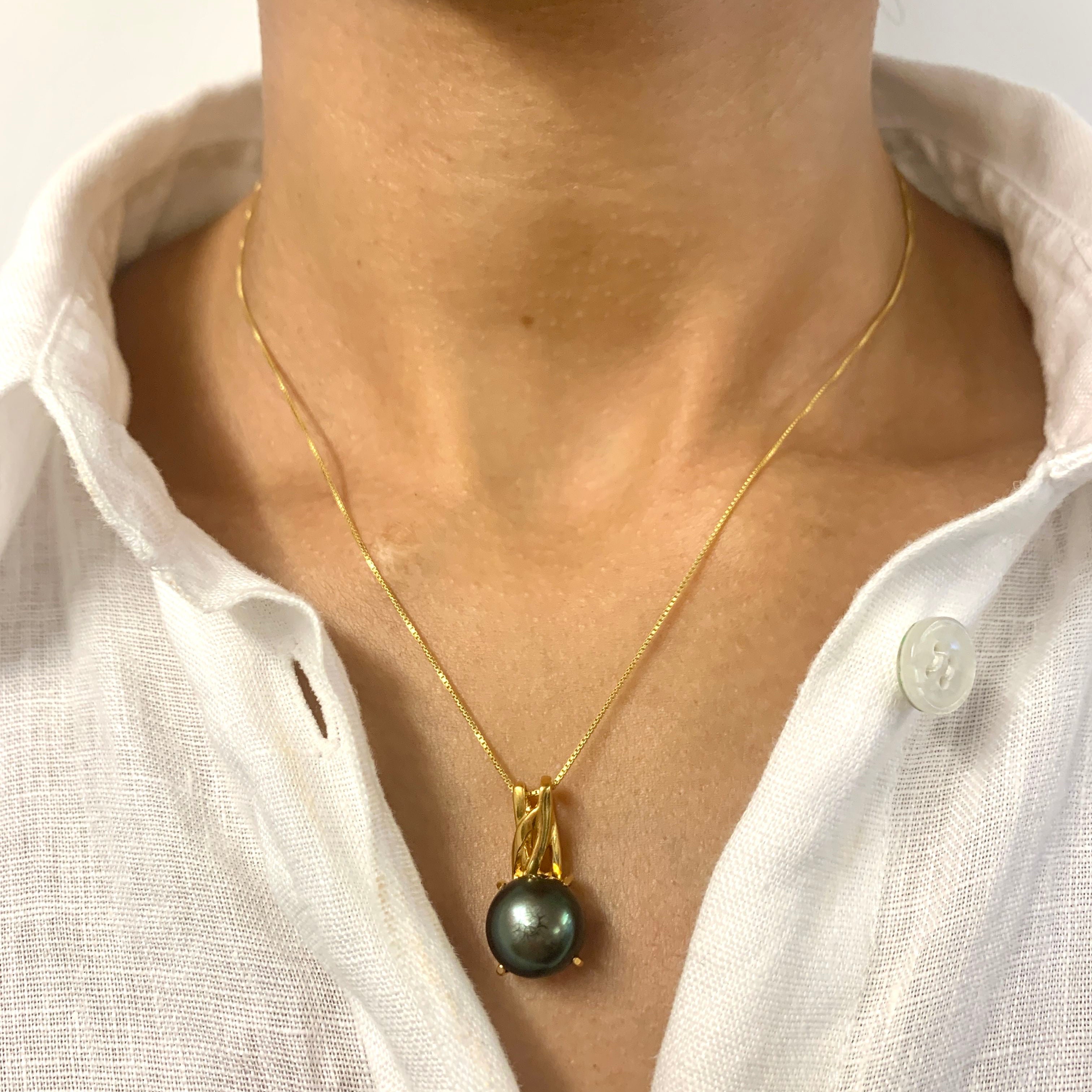 Black Pearl Pendant, Natural Pearl, June Birthstone, Pearl Pendant, Black Pearl, Vintage Pearl Pendant, Black Pendant, Solid Silver Pendant(1)