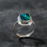 Natural Shell Pearl Ring - Vintage Abalone Ring - Unique Statement Ring