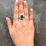 Natural Shell Pearl Ring - Vintage Abalone Ring - Unique Statement Ring