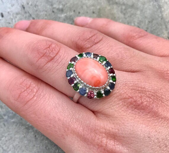 Elegant 925 Sterling Silver ring featuring an Oval Natural Green Emerald, perfect for May birthdays and everyday elegance.