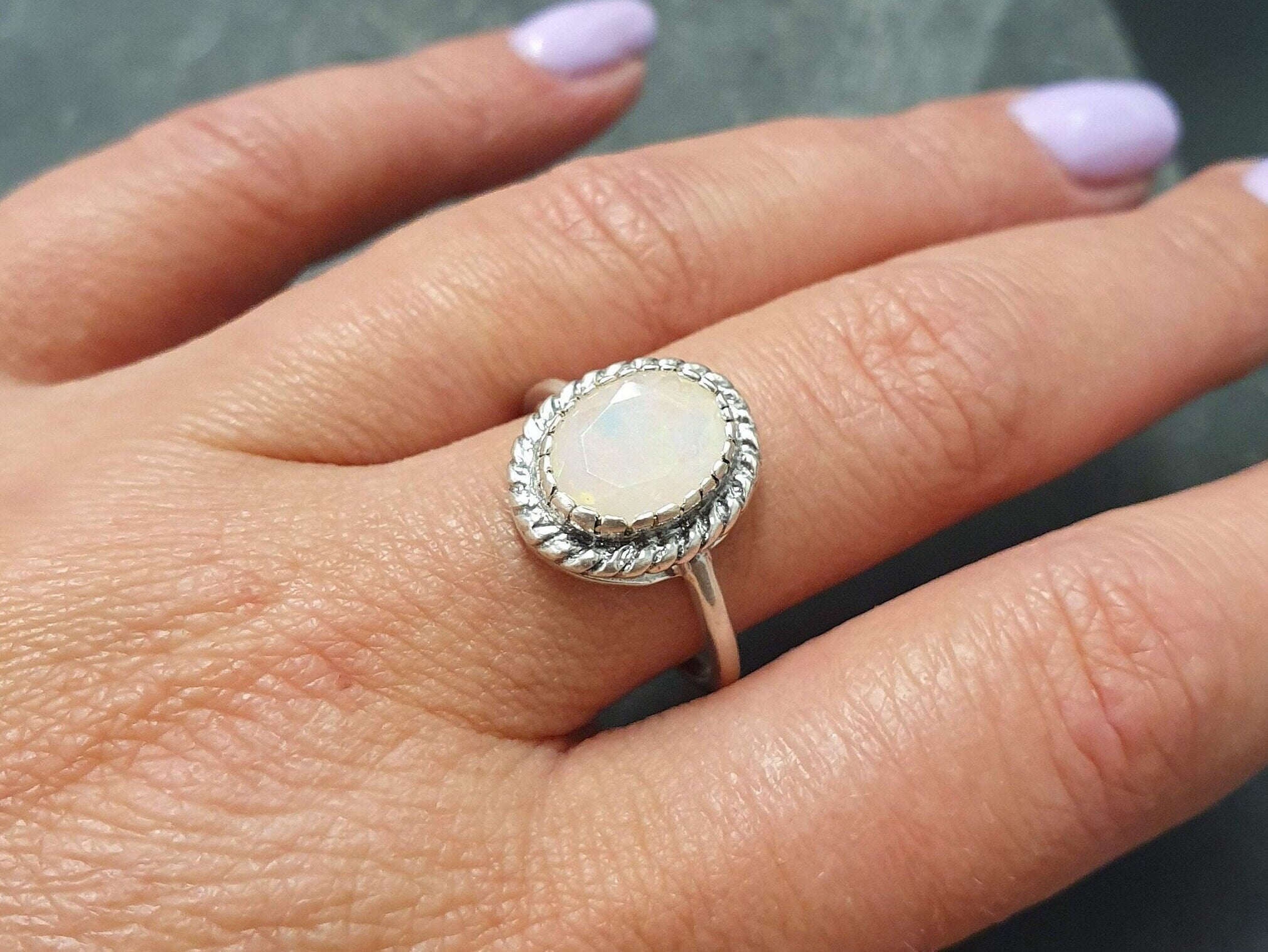 Fire Opal Ring, Natural Opal Ring, October Birthstone, Victorian Ring, Vintage Opal Ring, Opal Ring, Ethiopian Opal Ring, Solid Silver Ring