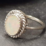 Fire Opal Ring - Vintage Opal Ring - Victorian Ring