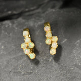 Fire Opal Earrings, Natural Opal Earrings, Dainty Bridal Earrings