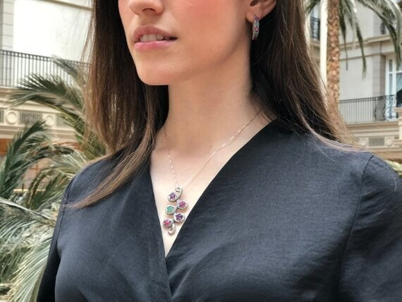 Elegant 925 Sterling Silver Pendant featuring a Round Blue Sapphire, a meaningful September birthstone gift for any occasion.