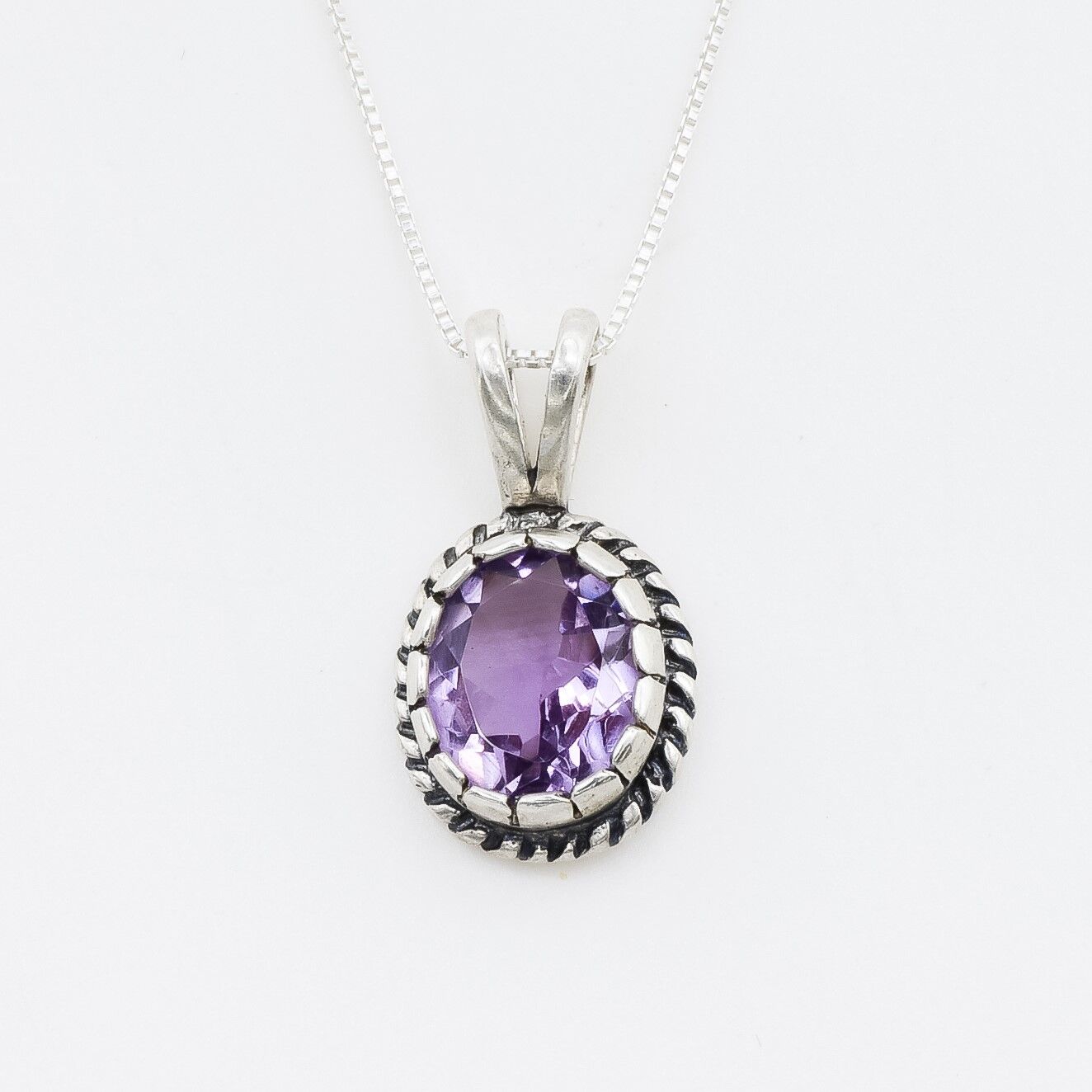 Amethyst Pendant, Natural Amethyst, Vintage Pendant, February Birthstone, Purple Pendant, Dainty Antique Pendant, Solid Silver Pendant