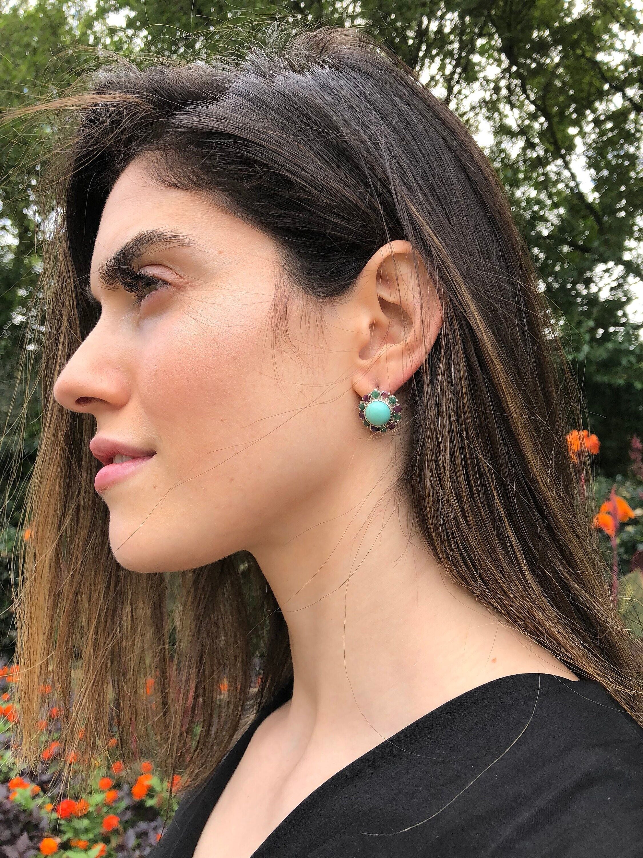 Beautiful Created Emerald Earrings in 925 Sterling Silver, an elegant May birthstone gift for special moments and daily wear.