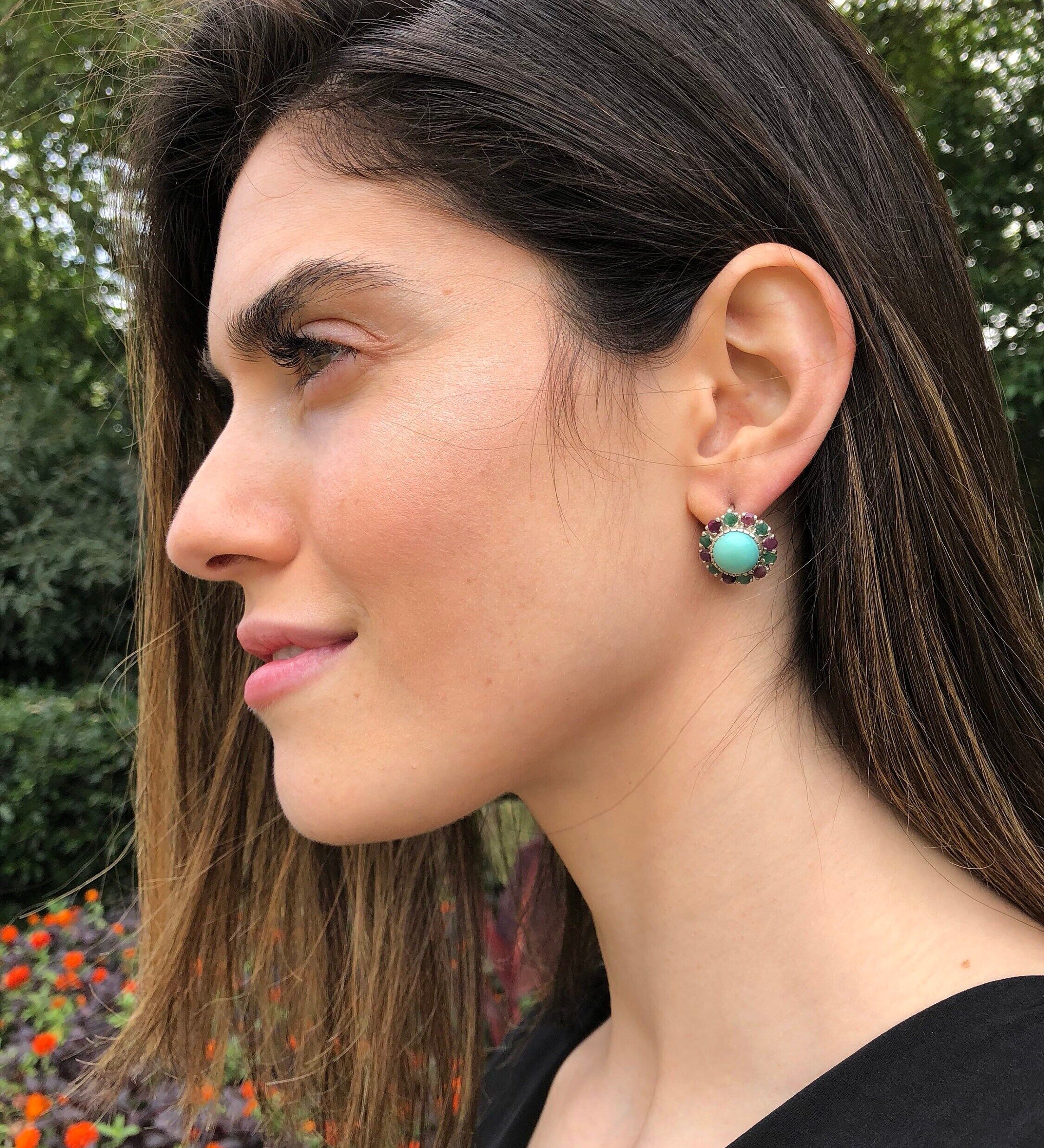Emerald Halo Earrings in 925 Sterling Silver; May Birthstone, perfect for gifts and everyday elegance.