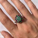 Elegant 925 Sterling Silver ring featuring an Oval Natural Emerald, perfect as a May Birthstone gift for harmony and healing.