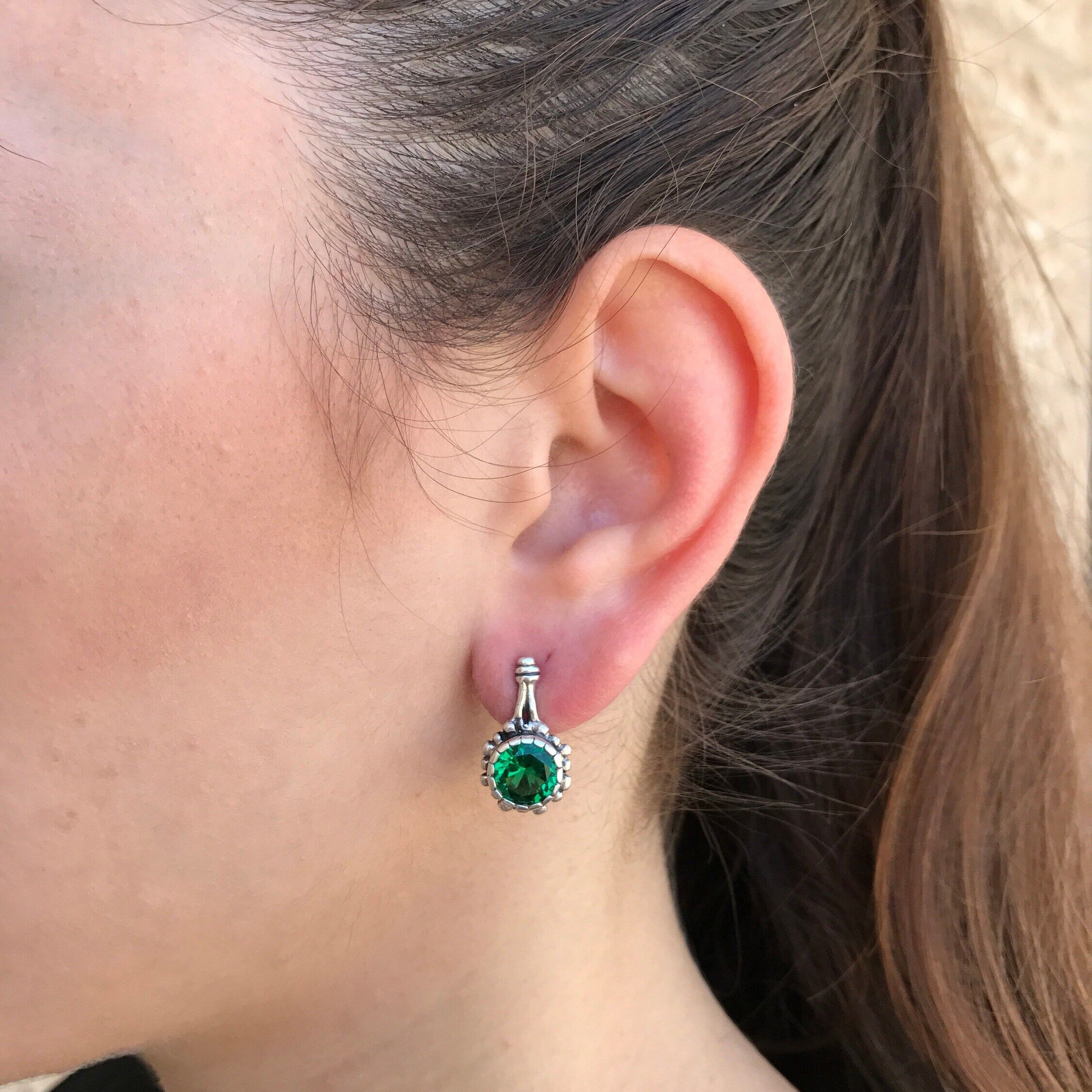 Diamond Earrings, Created Diamond, Lab Diamond Earrings, Vintage Earrings, CZ Diamond Earrings, Bridal Earrings, Silver Earrings, Diamond