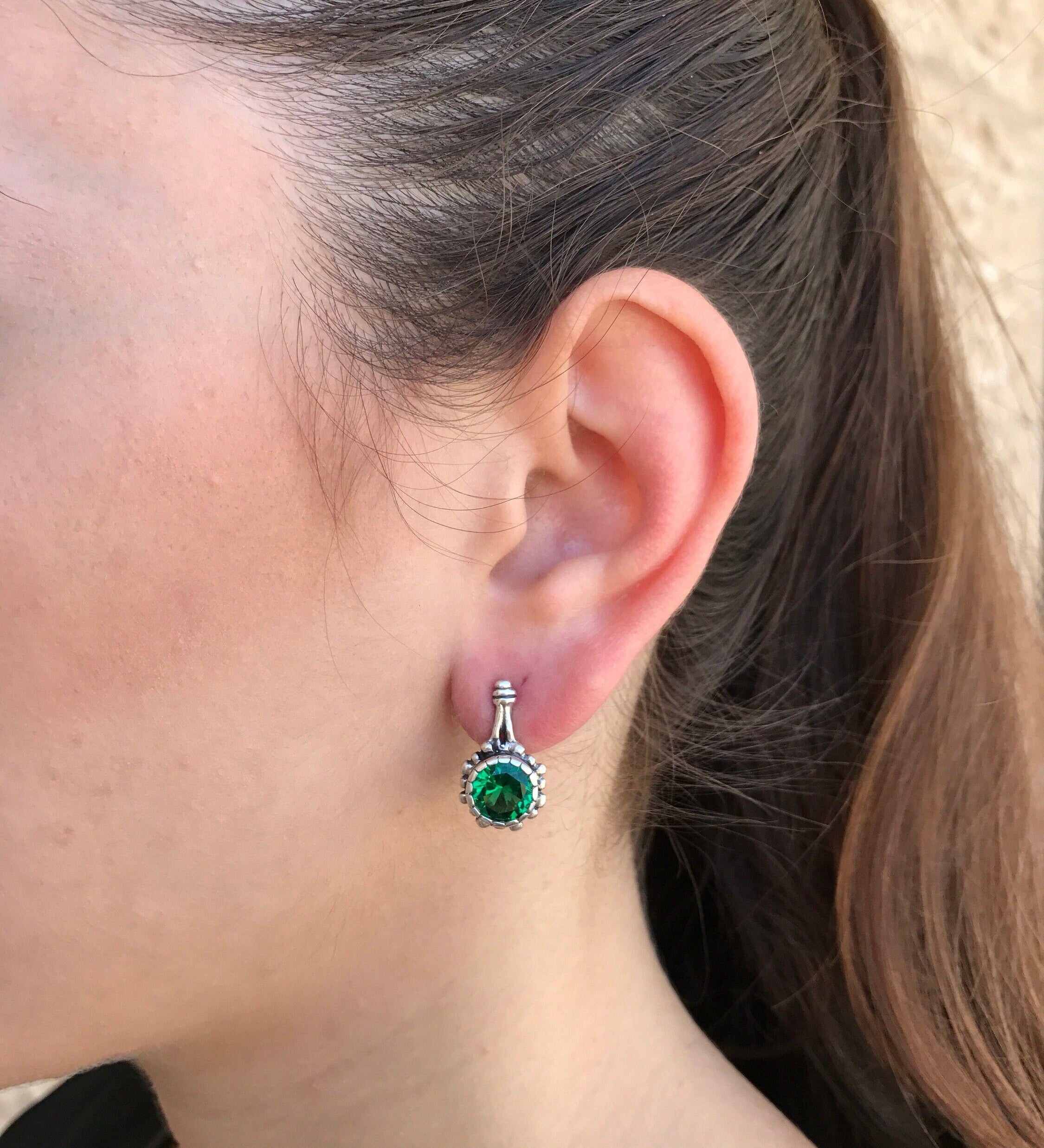 Diamond Earrings, Created Diamond, Lab Diamond Earrings, Vintage Earrings, CZ Diamond Earrings, Bridal Earrings, Silver Earrings, Diamond