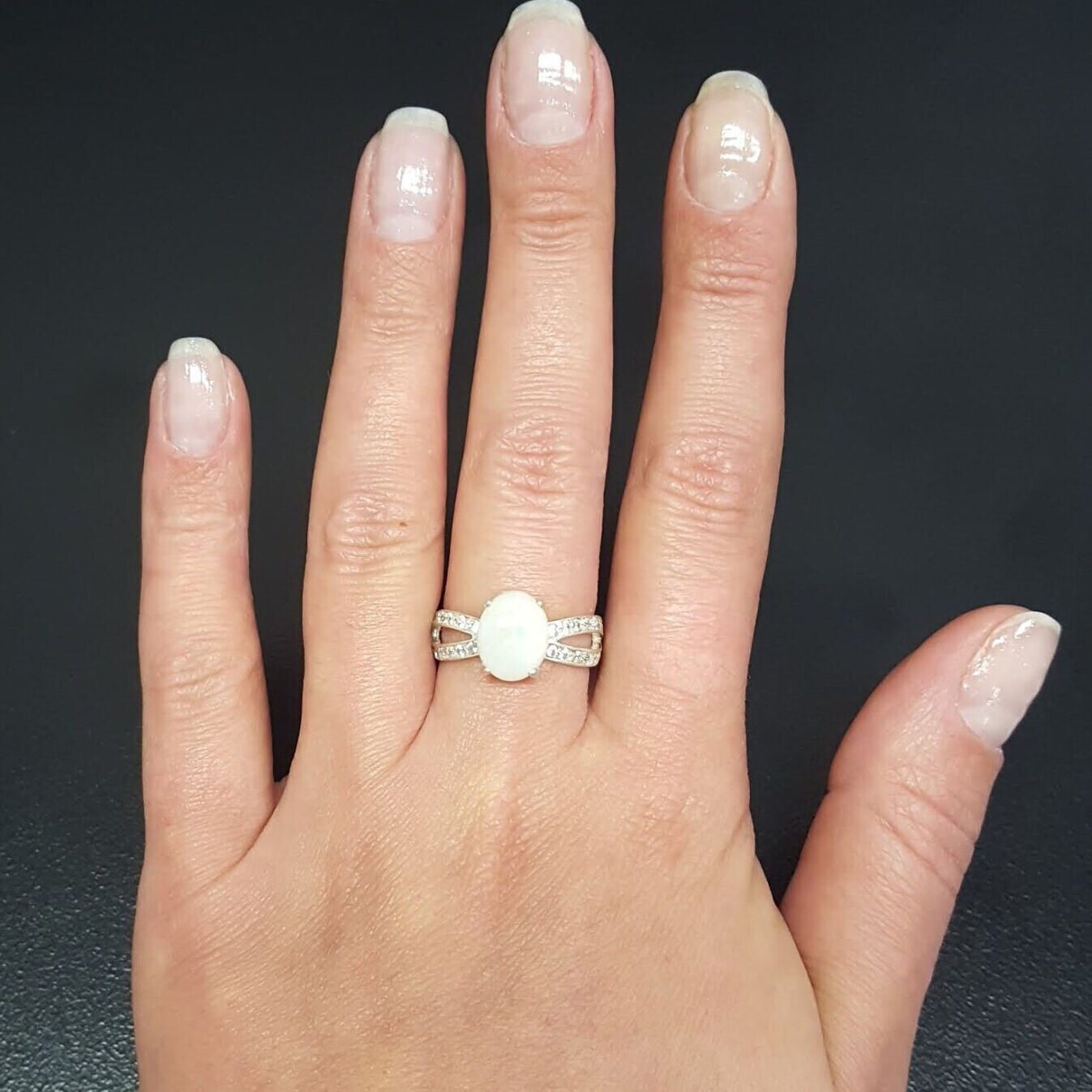 Adina Stone material options for 925 Sterling Silver, 18K Yellow Gold Vermeil, 18K White Gold Vermeil, 18K Rose Gold Vermeil.