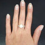 Adina Stone material options for 925 Sterling Silver, 18K Yellow Gold Vermeil, 18K White Gold Vermeil, 18K Rose Gold Vermeil.