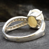 Exquisite 925 Sterling Silver ring showcasing Natural White Australian Opal, a perfect representation of hope and elegance.