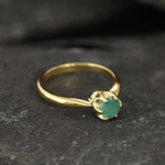 Natural Emerald Ring, Emerald Promise Ring, Natural Emerald, May Birthstone, Genuine Emerald, May Ring, Vintage, Solid Silver Ring, Emerald(1)