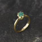 Natural Emerald Ring, Emerald Promise Ring, Natural Emerald, May Birthstone, Genuine Emerald, May Ring, Vintage, Solid Silver Ring, Emerald(1)